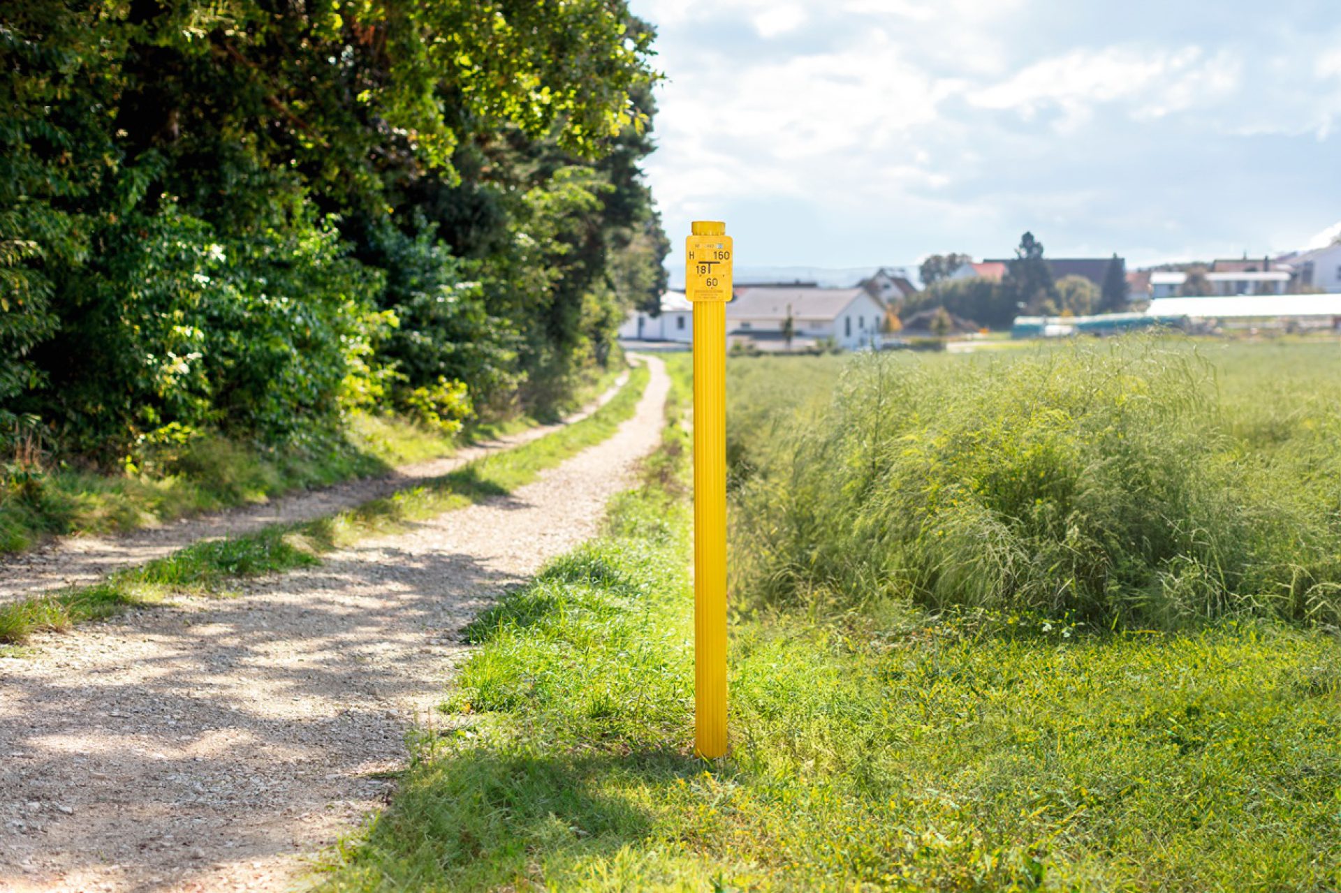 Stele Gasleitung bzw. Wasserstoffleitung